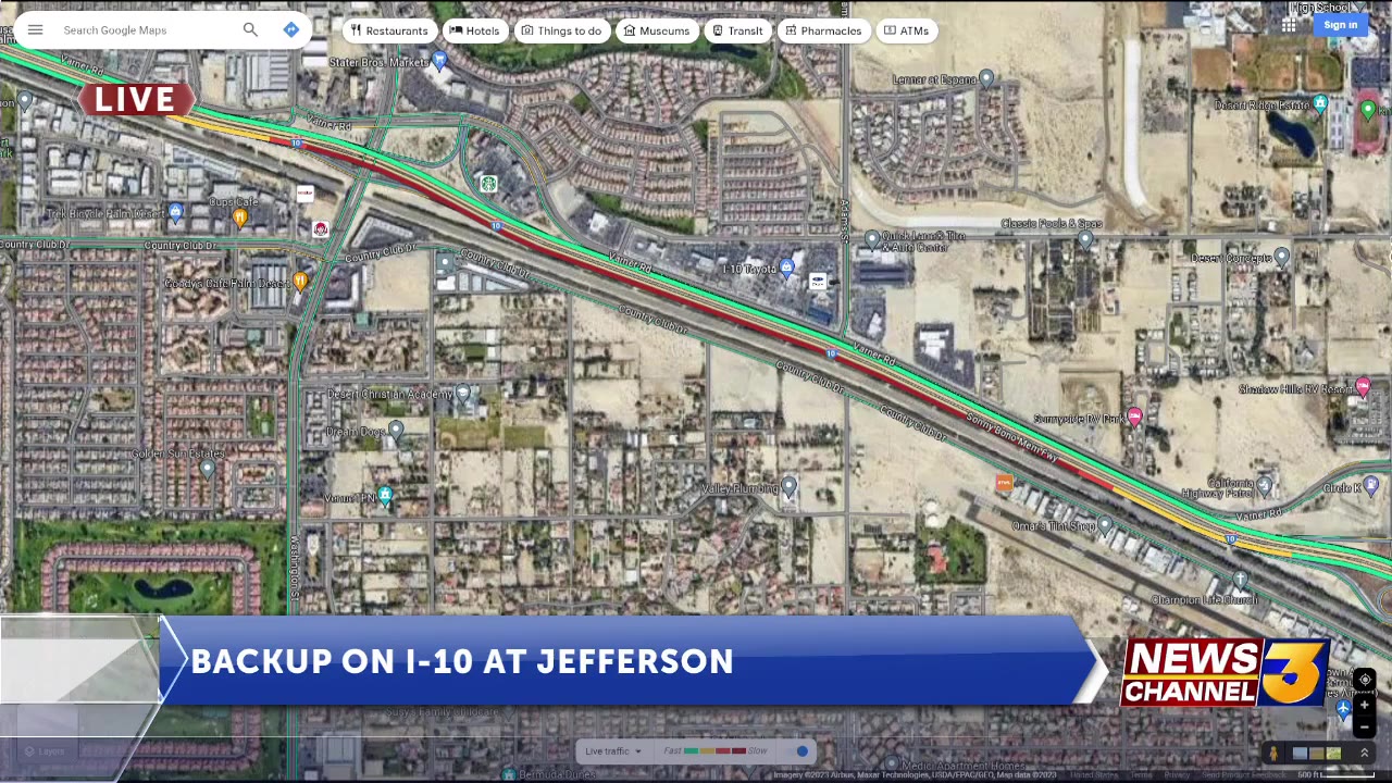 I-10 traffic clearing in Indio and Palm Desert following several 